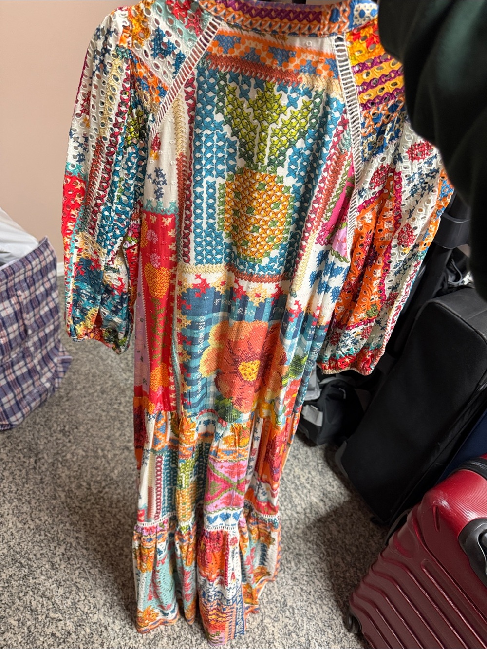 FARM Rio Colorful Patchwork Maxi Dress - Picture 3 of 3